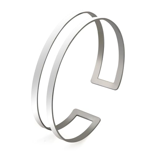 Oberarmreif Silber Armreif Oberarm Armbänder für Damen Minimalistischer Armband Armreif Offenes Oberarmmanschette Einstellbare Silbrig Armreifen Coil Manschetten Armband Handschmuck Oberarm Schmuck von lokxmve