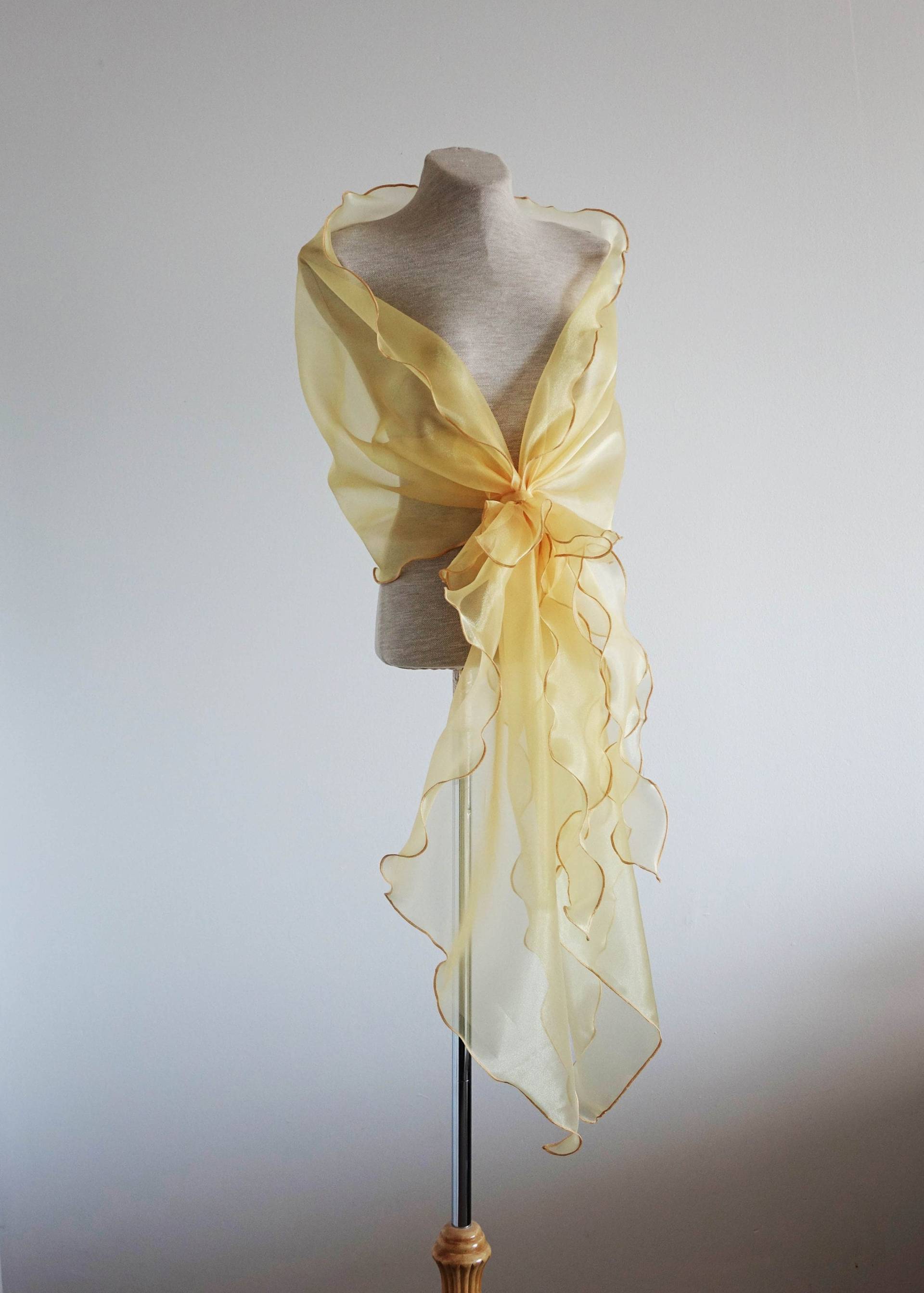 Abend Stola, Damenstola, Goldgelbe Organza Stola. Schultern Bedecken. Mutter Der Braut Vertuschen.organza Schal.frau Vertuschen Abend Stola, Damenstola, Goldgelbe Organza Stola. Schultern Bedecken. Mutter Der Braut Vertuschen.organza Schal.frau Vertuschen von lolablooming