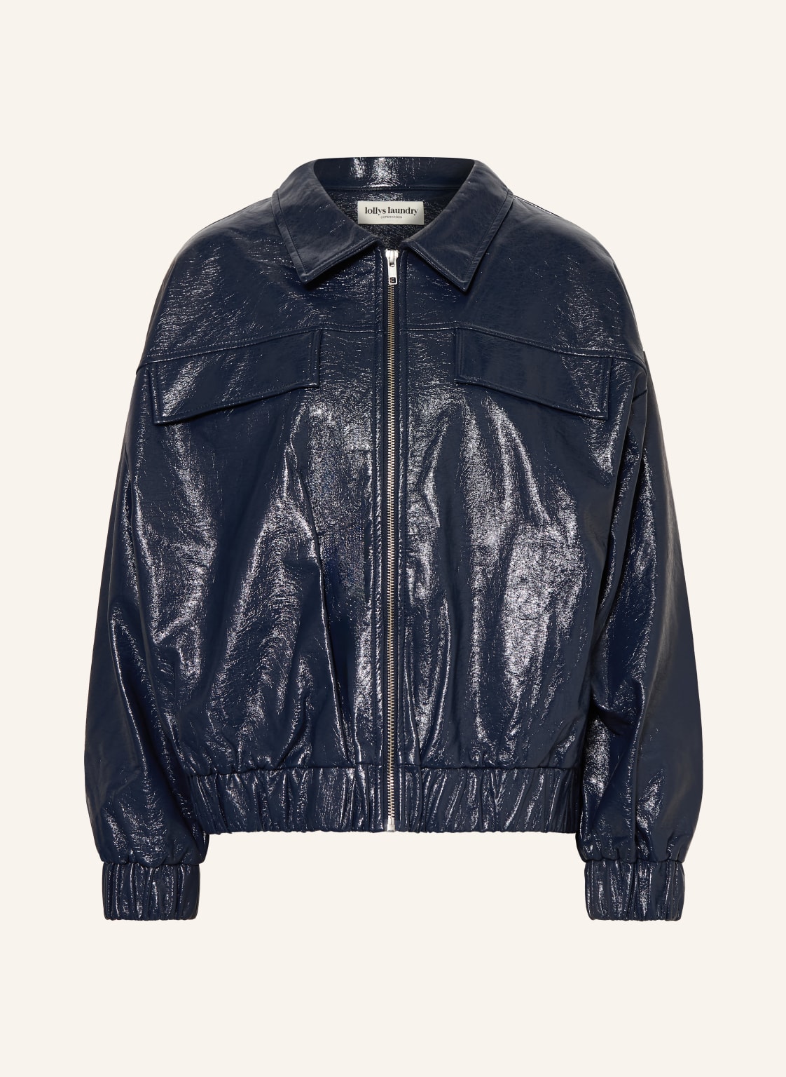Lollys Laundry Jacke Ven In Lederoptik blau von lollys laundry