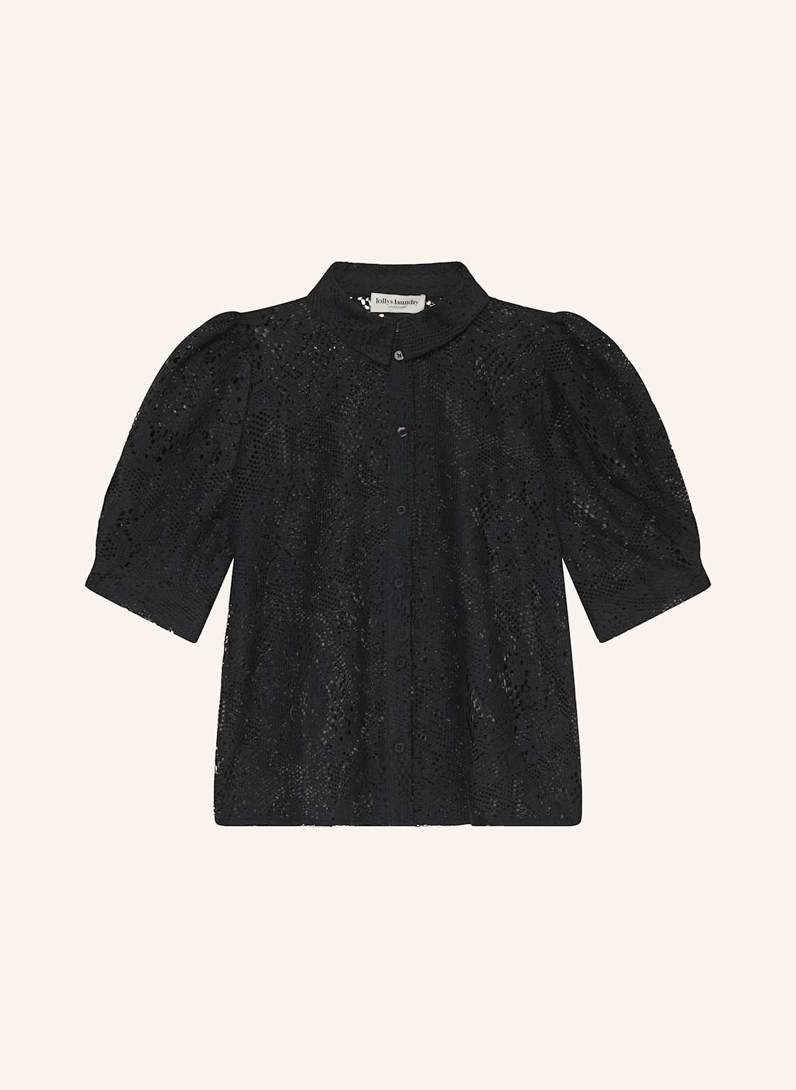 Lollys Laundry Spitzenbluse Bonoll Mit 3/4-Arm blau von lollys laundry