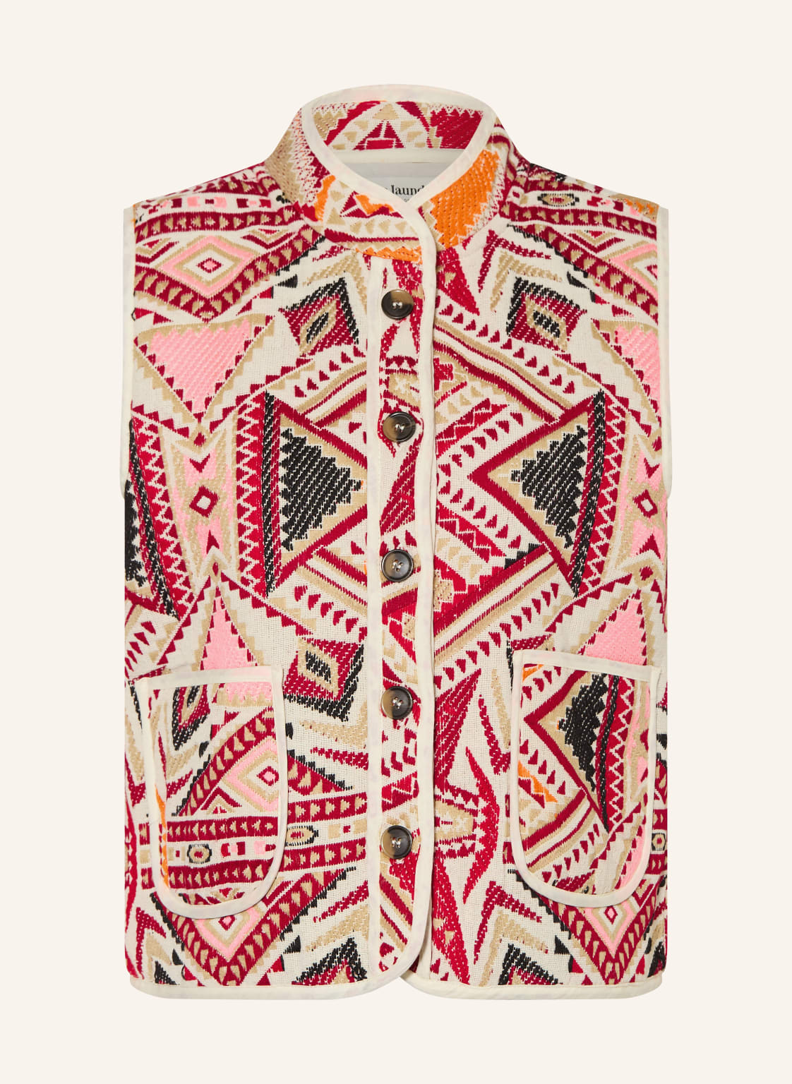 Lollys Laundry Steppweste Cairoll Aus Jacquard rot von lollys laundry