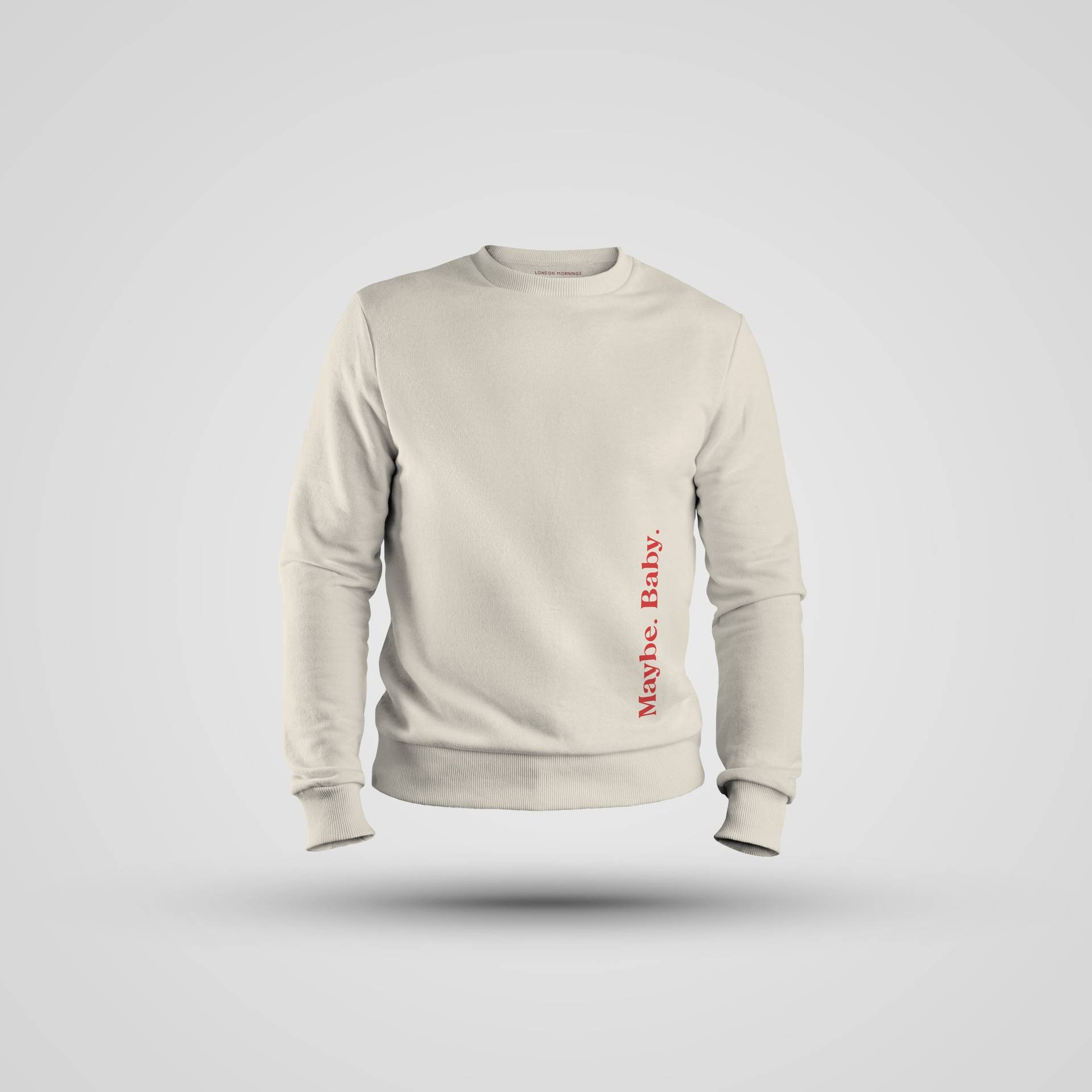 Vielleicht Baby - Premium Sweatshirt Handbedruckt in Deutschland von londonmorningsshop