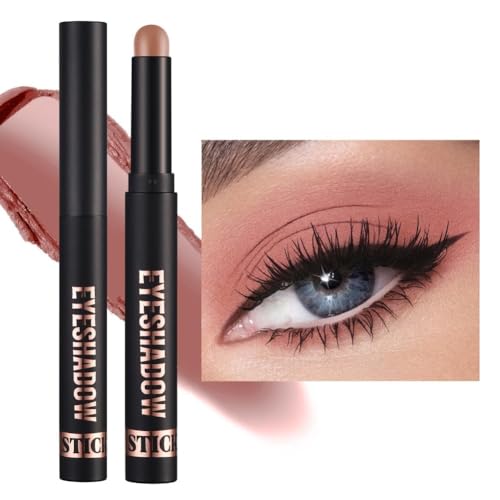 Lidschatten Stift, Matt und Schimmernder Augen Make up Set, Wasserfest & Langanhaltender Augenaufheller Highlighter Makeup Lidschattenstift Buntstift (#12) von longyier