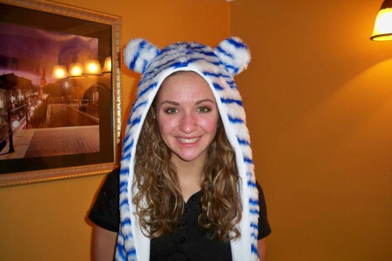 Blau Weiss Kunstfell Tiger Hut Memphis Tigers Pride von lookatmybooties