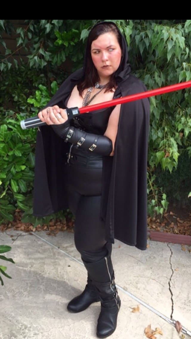 Hexe Kostüm Sith Lord Schwarz Umhang Plus Größe Cosplay von lookatmybooties