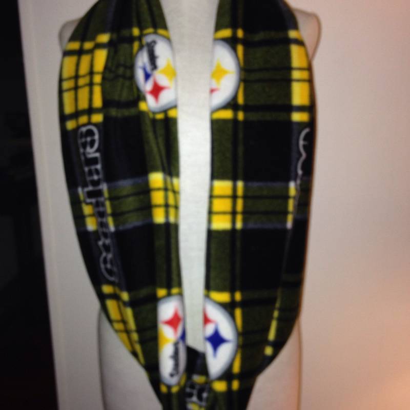 Pittsburgh Steelers Tartan Schwarz Und Gelb Fleece Schlauchschal Halswärmer von lookatmybooties
