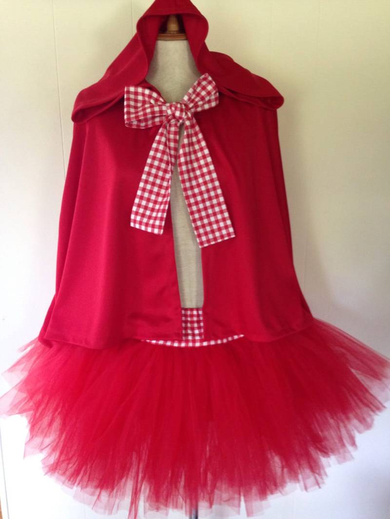 Rotkäppchen Kostüm Kapuzen Cape & Tüll Tutu - Halloween von lookatmybooties