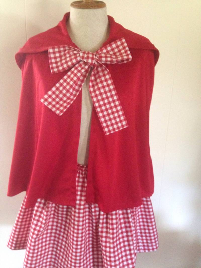 Rotkäppchenkostüm Für Erwachsene Karo-Rock & Cape von lookatmybooties