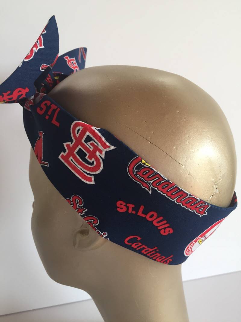 St. Louis Cardinals Navy Blue Baseball Stirnband Knoten von lookatmybooties
