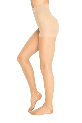 looksy Anti-Krampfader-Strumpfhose für Damen 70 DEN Damen-Strumpfhose Beinermüdung verbessert die Durchblutung Flugzeug Büro Kompressionswäsche Medica, Visone M von looksy