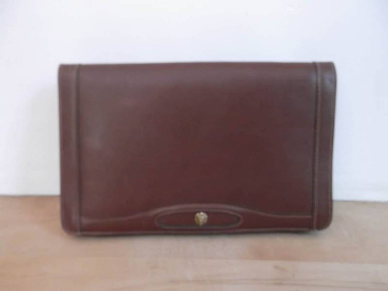 Anne Klein Clutch Schultertasche/Vintage Braune Leder Umschlagtasche Anne Klein Clutch Schultertasche/Vintage Braune Leder Umschlagtasche von looseendsvintage