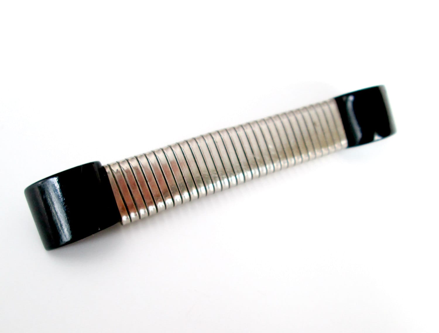 Art Deco Silber Und Schwarze Bar Brosche Art Deco Silber Und Schwarze Bar Brosche von looseendsvintage