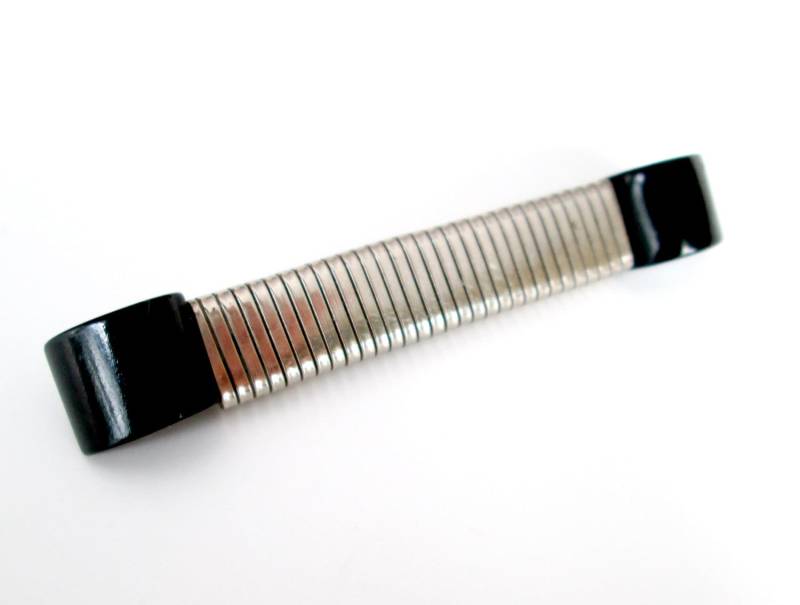 Art Deco Silber Und Schwarze Bar Brosche Art Deco Silber Und Schwarze Bar Brosche von looseendsvintage