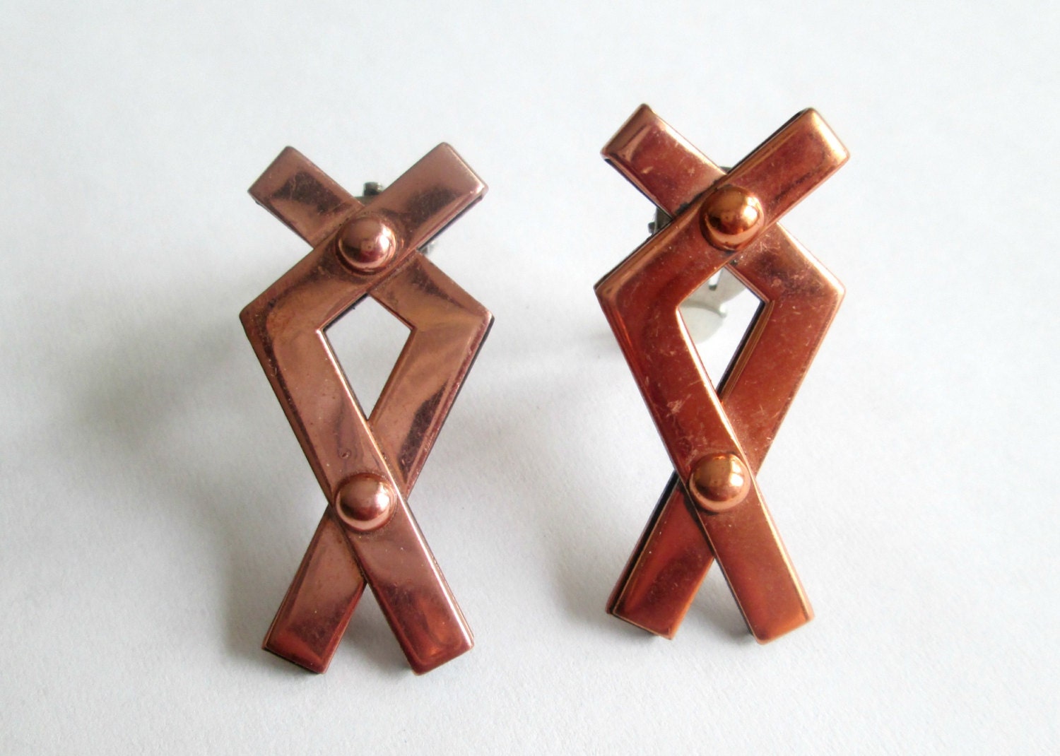 Modernist Kupfer Ohrringe Renoir Vintage 1960Er Jahre Modernist Kupfer Ohrringe Renoir Vintage 1960Er Jahre von looseendsvintage