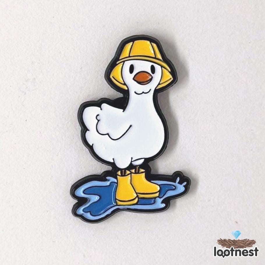 Süßer Meme Ente Emaille Pin | Lustiger Für Sammler - Yellow Hat Duck Geschenk, Jacke & Taschenaccessoire von lootnest