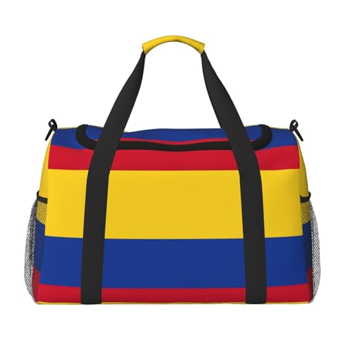 Reisetasche mit Flagge von Kolumbien, persönliche Gegenstände, Reisetasche für Fluggesellschaften, Wochenendtaschen für Damen, Sport-Tragetasche Reisetasche mit Flagge von Kolumbien, persönliche Gegenstände, Reisetasche für Fluggesellschaften, Wochenendtaschen für Damen, Sport-Tragetasche von Lootpe