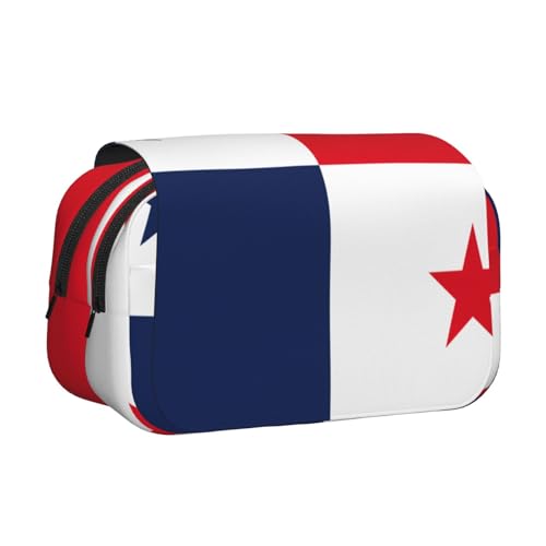 lootpe Federmäppchen, Motiv: Flagge von Panama, großes Fassungsvermögen, Markertasche, Schreibwaren-Organizer-Tasche, tragbare Büro-Stifttasche von Lootpe