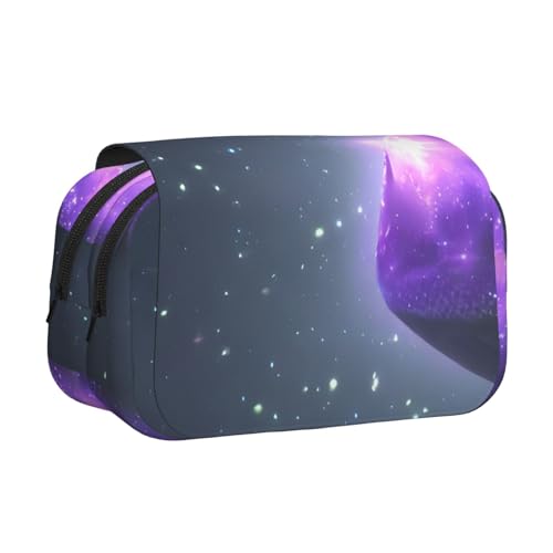 lootpe Federmäppchen, Motiv: Galaxie, Sternenhimmel, großes Fassungsvermögen, Markertasche, Schreibwaren-Organizer-Tasche, tragbare Büro-Stifttasche von lootpe