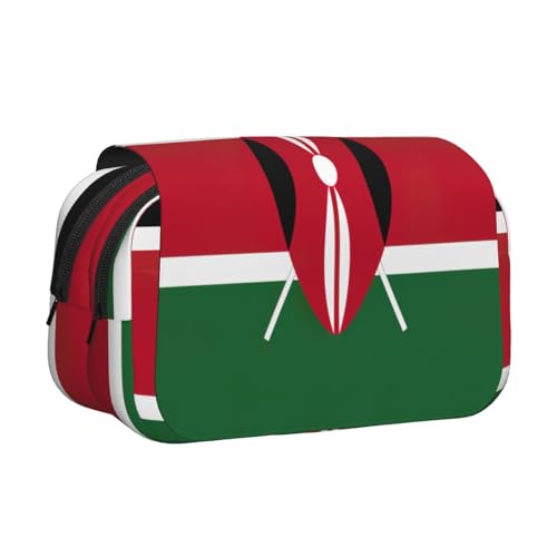 lootpe Federmäppchen mit Flagge von Kenia, großes Fassungsvermögen, Markertasche, Schreibwaren-Organizer-Tasche, tragbare Büro-Stifttasche von Lootpe