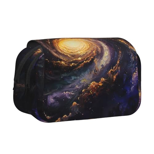 lootpe Federmäppchen mit Galaxie-Druck, großes Fassungsvermögen, Marker-Tasche, Schreibwaren-Organizer, tragbare Büro-Stifttasche von Lootpe