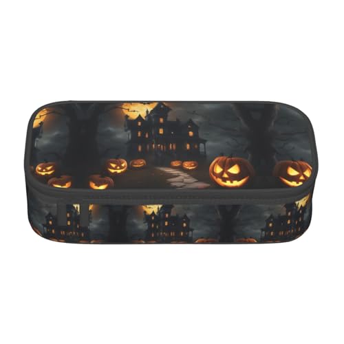 lootpe Federmäppchen mit Halloween-Horror-Aufdruck, großes Fassungsvermögen, Büro-Schreibwaren-Organizer, tragbare Stifttasche für Büro von Lootpe