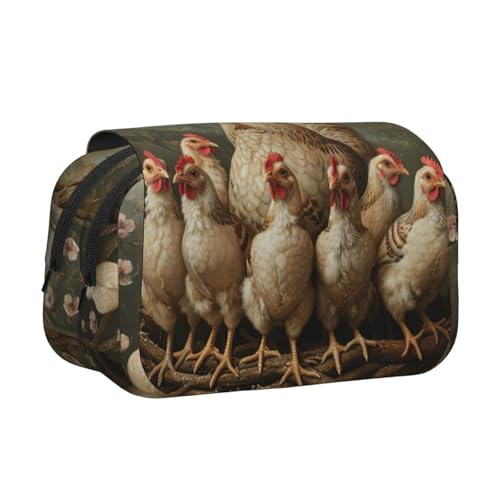 lootpe Federmäppchen mit Hühnerbrut, großes Fassungsvermögen, Markertasche, Schreibwaren-Organizer-Tasche, tragbare Büro-Stifttasche von Lootpe