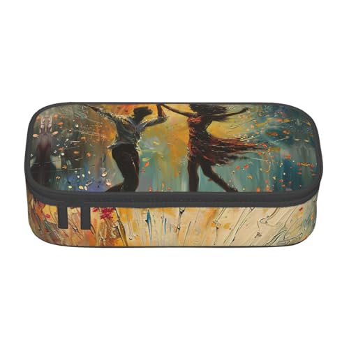 lootpe Federmäppchen mit Musikaufdruck, großes Fassungsvermögen, Bürobedarf-Organizer, tragbare Stifttasche für Büro von Lootpe