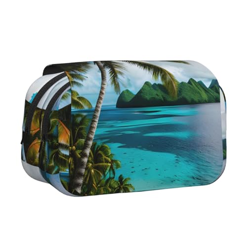 lootpe Federmäppchen mit Norwegen-Inseln, großes Fassungsvermögen, Markertasche, Schreibwaren-Organizer, tragbare Büro-Stifttasche von lootpe