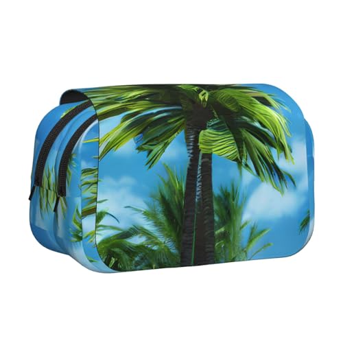 lootpe Federmäppchen mit Palmenmotiv, großes Fassungsvermögen, Markertasche, Schreibwaren-Organizer-Tasche, tragbare Büro-Stifttasche von Lootpe