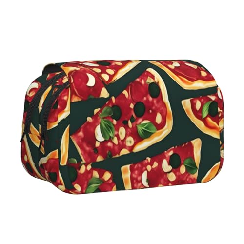 lootpe Federmäppchen mit Pizza-Muster, großes Fassungsvermögen, Markertasche, Schreibwaren-Organizer-Tasche, tragbare Büro-Stifttasche von lootpe