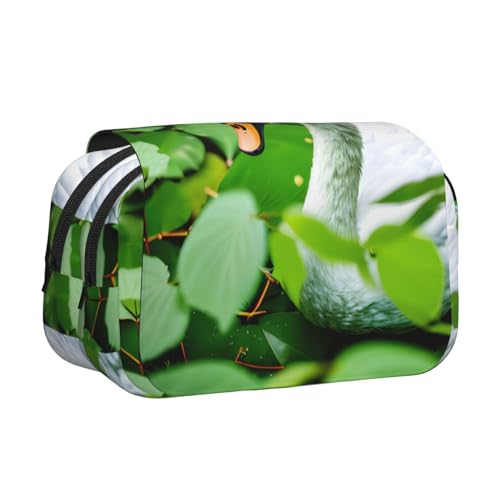 lootpe Federmäppchen mit Schwanenblättern, großes Fassungsvermögen, Markertasche, Schreibwaren-Organizer-Tasche, tragbare Büro-Stifttasche von Lootpe