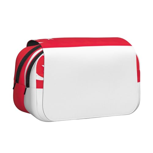 lootpe Federmäppchen mit Singapur-Flagge, großes Fassungsvermögen, Markertasche, Schreibwaren-Organizer-Tasche, tragbare Büro-Stifttasche von lootpe