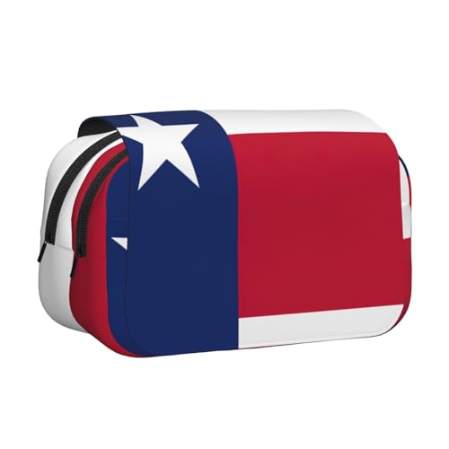 lootpe Federmäppchen mit Texas-Motiv, großes Fassungsvermögen, Markertasche, Schreibwaren-Organizer-Tasche, tragbare Büro-Stifttasche von Lootpe