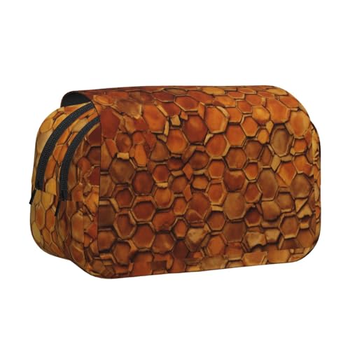 lootpe Federmäppchen mit Weinkork-Druck, großes Fassungsvermögen, Markertasche, Schreibwaren-Organizer-Tasche, tragbare Büro-Stifttasche von lootpe