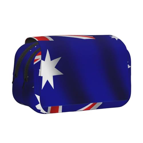 lootpe Federmäppchen mit australischer Flagge, großes Fassungsvermögen, Markertasche, Schreibwaren-Organizer-Tasche, tragbare Büro-Stifttasche von Lootpe