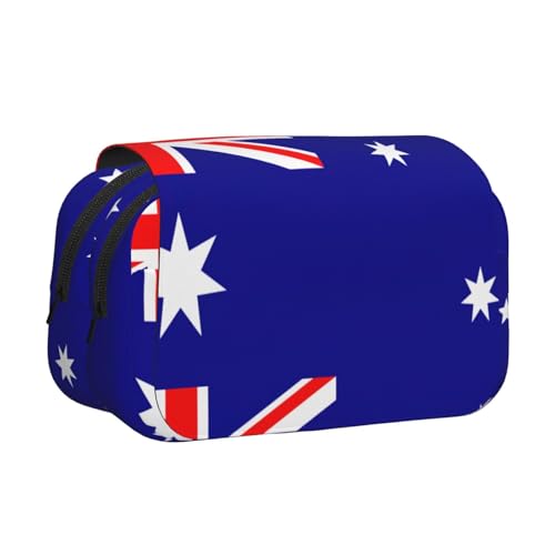 lootpe Federmäppchen mit australischer Flagge, großes Fassungsvermögen, Markertasche, Schreibwaren-Organizer-Tasche, tragbare Büro-Stifttasche von Lootpe