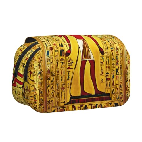 lootpe Federmäppchen mit großem Fassungsvermögen, Motiv: antikes Ägypten, Stammes-Serie, Marker-Tasche, Schreibwaren-Organizer-Tasche, tragbare Büro-Stifttasche von Lootpe