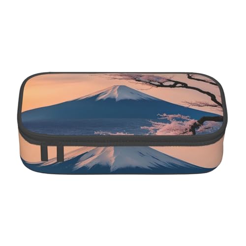 lootpe Federmäppchen mit japanischem Fuji-Landschaftsdruck, großes Fassungsvermögen, Bürobedarf-Organizer, tragbare Stifttasche für Büro von Lootpe