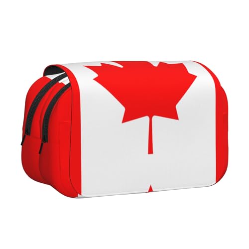 lootpe Federmäppchen mit kanadischer Flagge, großes Fassungsvermögen, Markertasche, Schreibwaren-Organizer-Tasche, tragbare Büro-Stifttasche von Lootpe