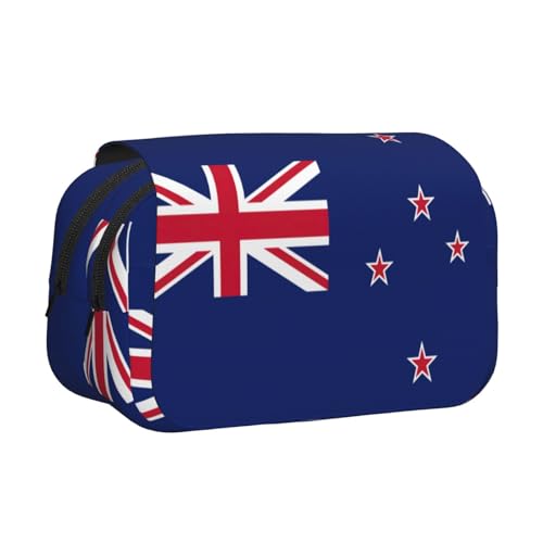 lootpe Federmäppchen mit neuseeländischer Flagge, großes Fassungsvermögen, Markertasche, Schreibwaren-Organizer-Tasche, tragbare Büro-Stifttasche von lootpe