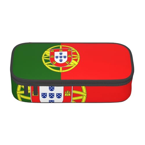 lootpe Federmäppchen mit portugiesischer Flagge, großes Fassungsvermögen, Bürobedarf-Organizer, tragbare Stifttasche für Büro von lootpe