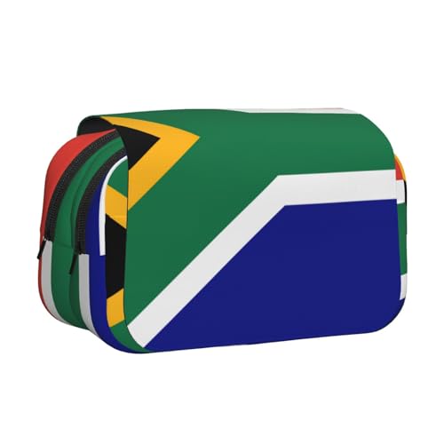 lootpe Federmäppchen mit südafrikanischer Flagge, großes Fassungsvermögen, Markertasche, Schreibwaren-Organizer-Tasche, tragbare Büro-Stifttasche von Lootpe