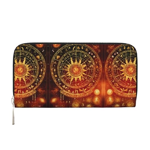 lootpe Gears Clock Bronze Century Print Damen-Geldbörse, Kreditkartenhalter, Handygeldbörse, lange Clutch Handtasche von Lootpe