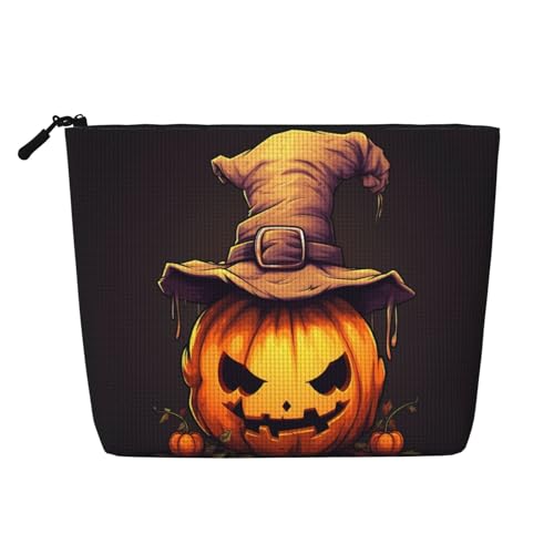 lootpe Halloween Cute Pumpkin Print Travel Makeup Bag Large Capacity Cosmetic Bags For Women Portable Cosmetic Bag Toiletry Bag von Lootpe