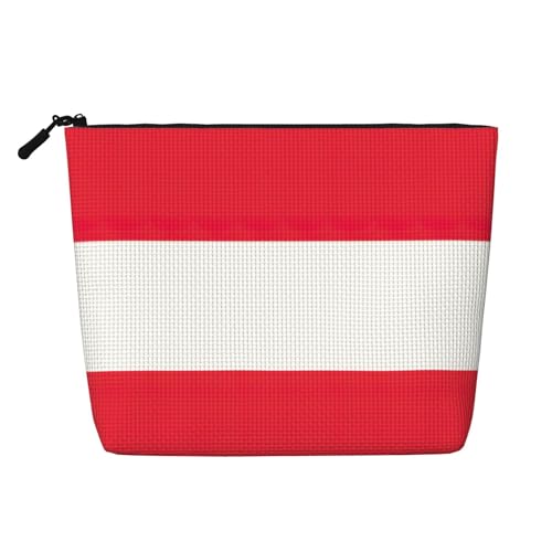 lootpe Reise-Make-up-Tasche mit Österreichischer Flagge, große Kapazität, Kosmetiktasche für Damen, tragbare Kosmetiktasche, Kulturbeutel von Lootpe