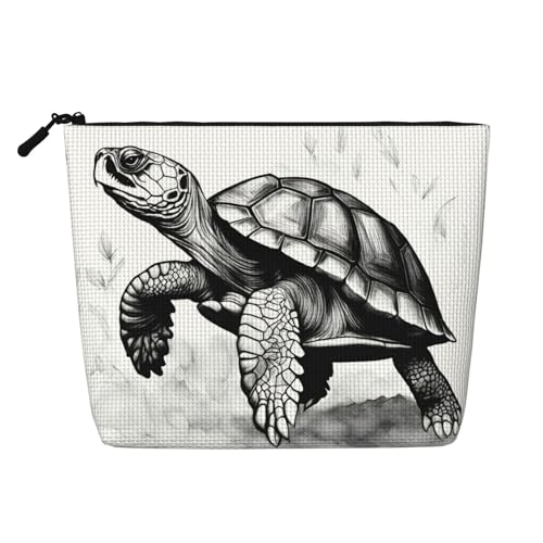 lootpe Reise-Make-up-Tasche mit Schildkrötenmotiv, große Kapazität, Kosmetiktasche für Damen, tragbare Kosmetiktasche, Kulturbeutel von lootpe