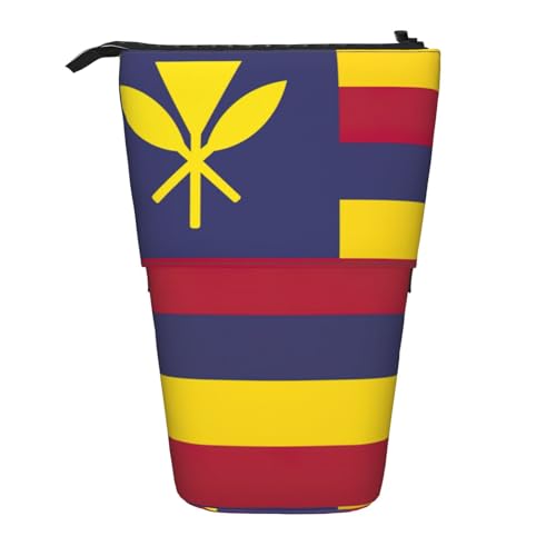 lootpe Teleskop-Federmäppchen mit Flagge des Königreichs von Hawaii, Pop-Up-Federmäppchen, Stand-up-Stifthalter, niedliches Stifteetui, Federmäppchen von Lootpe
