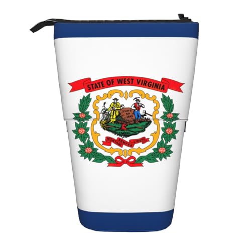 lootpe Teleskop-Federmäppchen mit West-Virginia-Staats-Flagge, Pop-Up-Federmäppchen, Stehstifthalter, niedliches Stifteetui, Federmäppchen von lootpe