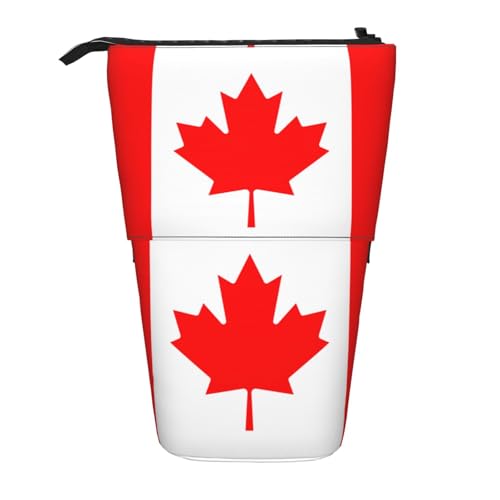 lootpe Teleskop-Federmäppchen mit kanadischer Flagge, Pop-Up-Federmäppchen, Stehstifthalter, niedliches Stifteetui, Federmäppchen von Lootpe