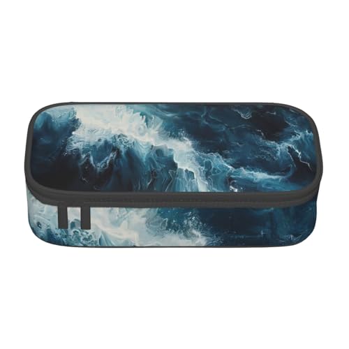 lootpe Within The Tides Print Federmäppchen mit großem Fassungsvermögen, Bürobedarf-Organizer, tragbare Stifttasche für Büro von Lootpe